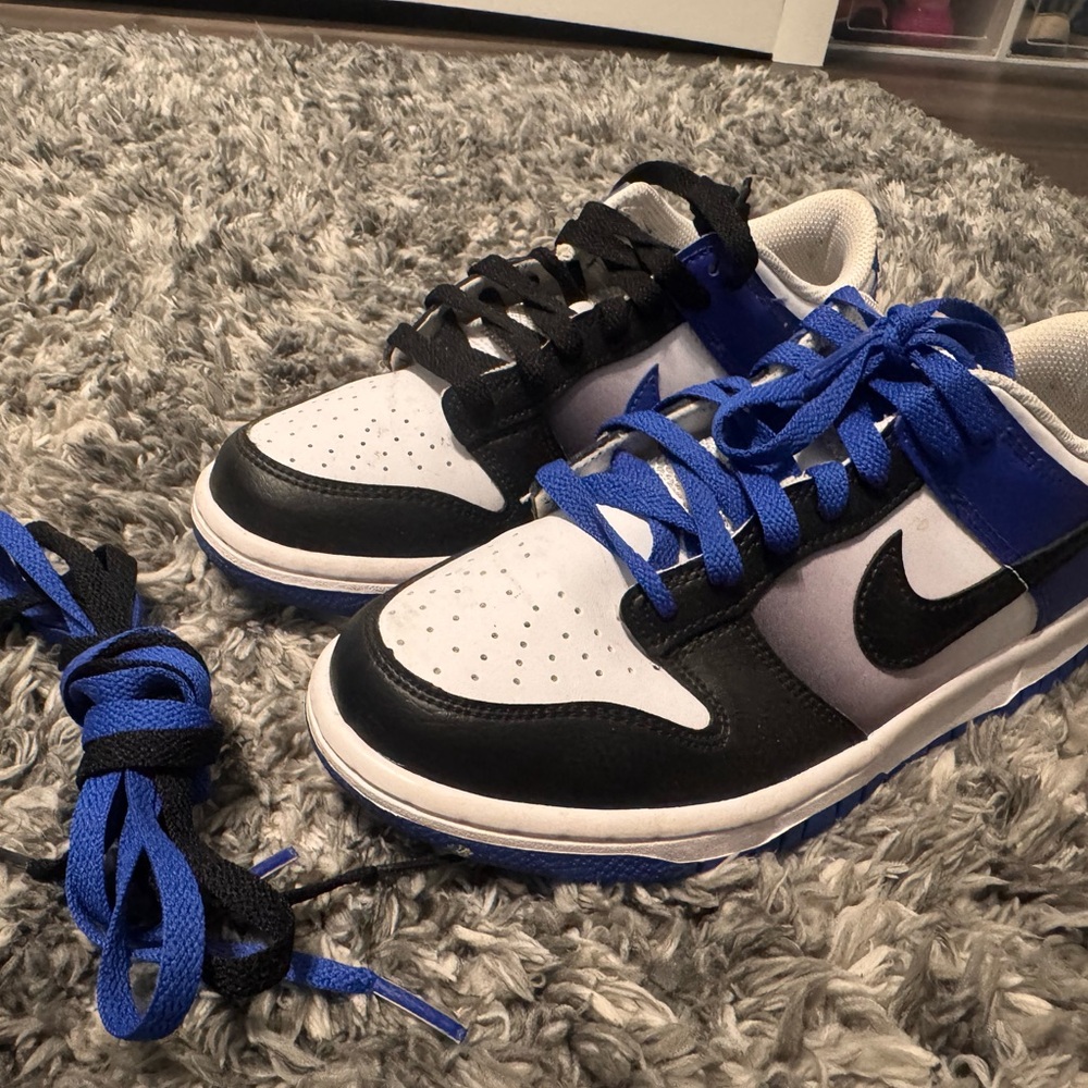 Kids Black and Blue Sneakers